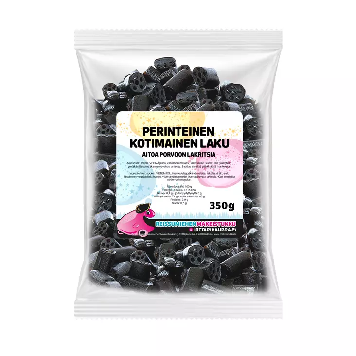 Perinteinen Kotimainen Laku 350g - Reissumiehen Karkkipussit - 5001 - 5
