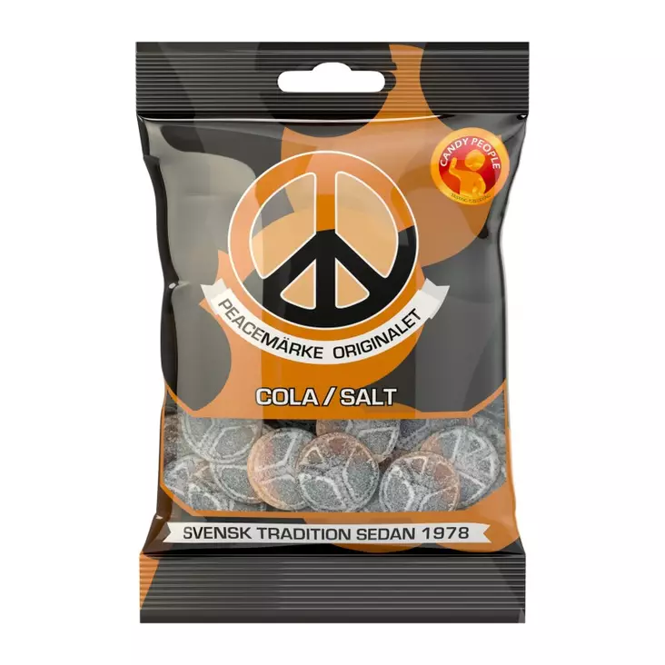 Peacemärken Cola/Salta 80 g - Karkkipussit - 100393 - 1