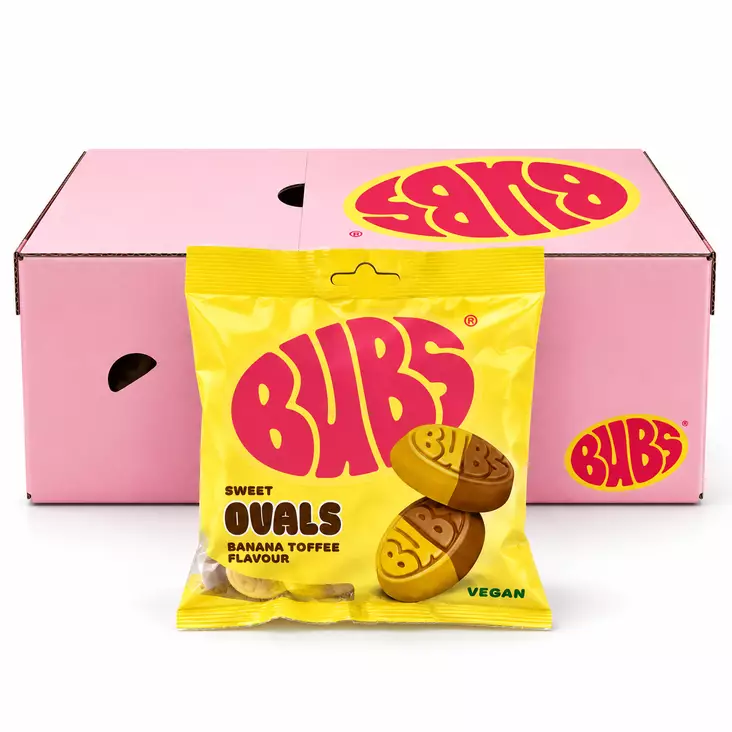 Bubs Banana Toffee Ovals 155 g - Karkkipussit - 100723 - 1