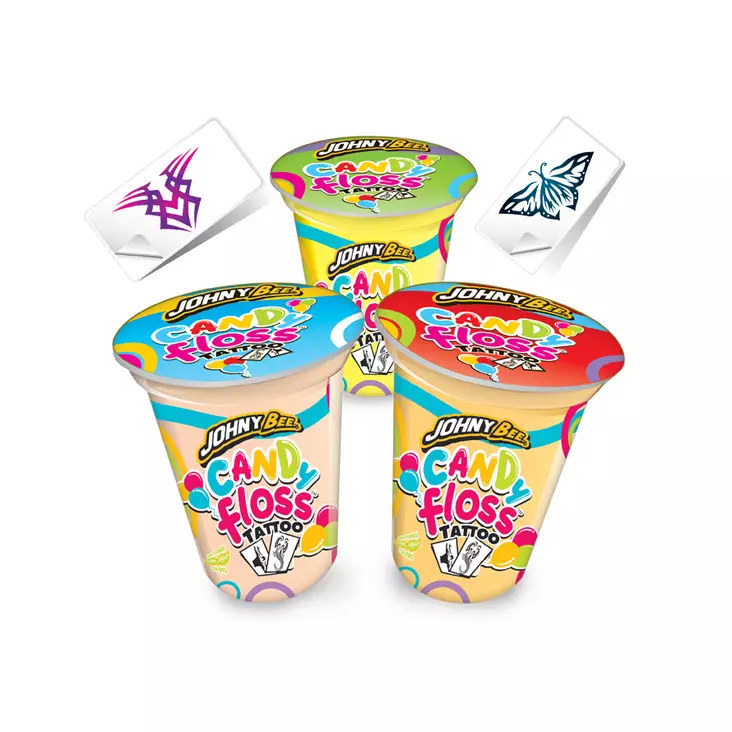 Candy Floss + Tattoo 12 x 20 g - Karkkipakkaukset - 9643 - 2