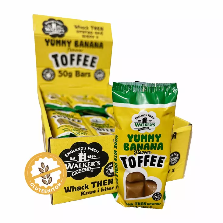 Walker's Banana Toffee patukka 50g - Suklaapatukat - 9664 - 1