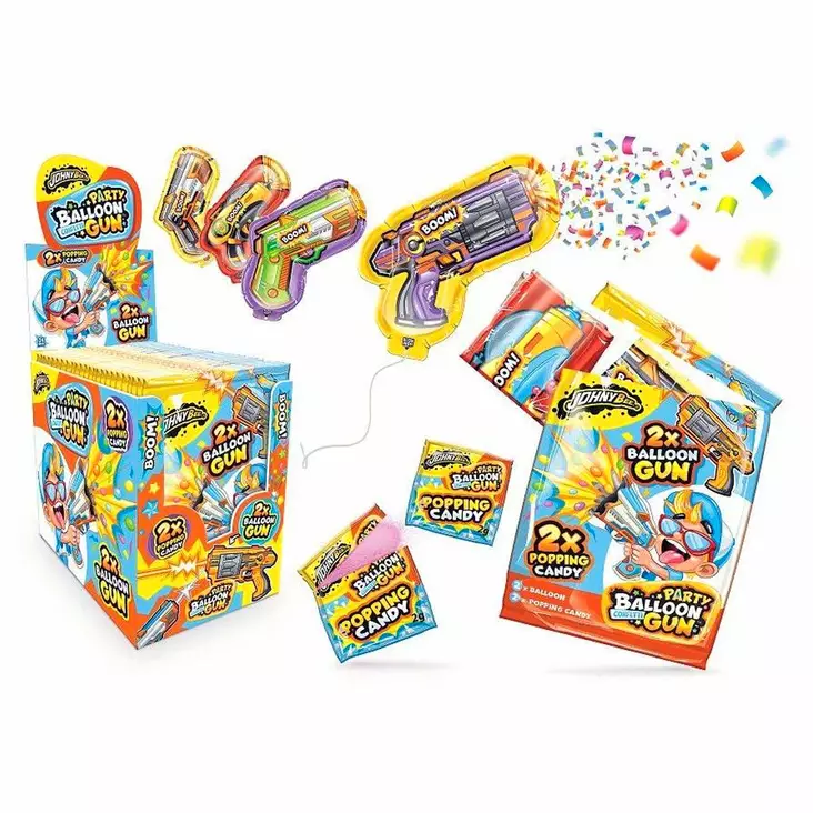 Party Balloon Confetti Gun 2 x 2g - Karkkipakkaukset - 100464 - 1