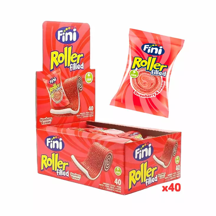 Fini Roller Strawberry & Cream 20g - Karkkipakkaukset - 100474 - 1