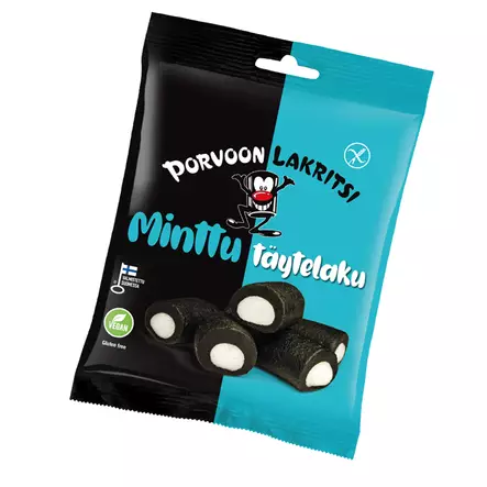 Porvoon Lakritsi Minttu täytelaku 150g - Karkkipussit - 100605 - 1
