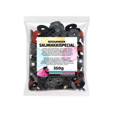 Salmiakkispecial 350g - Reissumiehen Karkkipussit - 1005 - 6