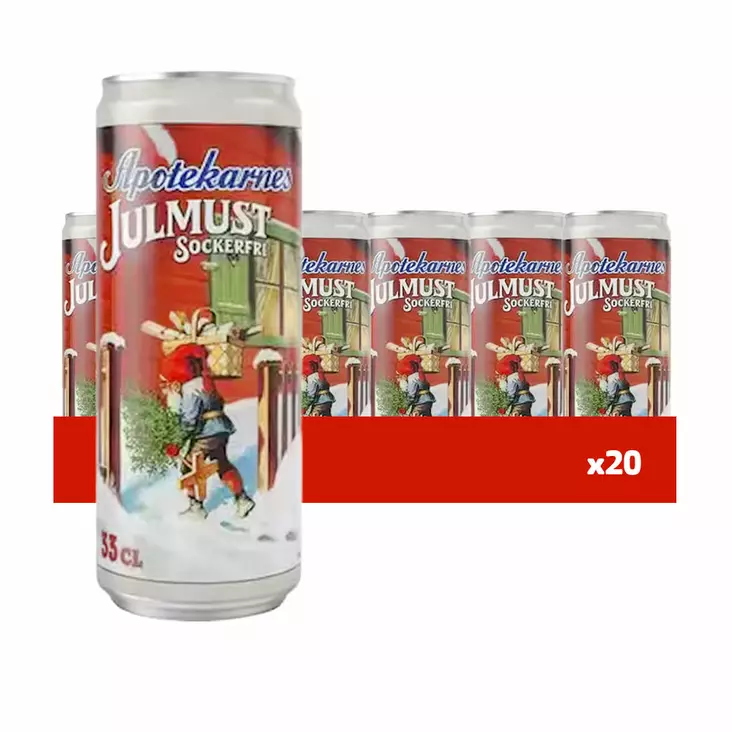 Apotekarnes Julmust Sockerfri 20x330ml - Limsat - 100505 - 1