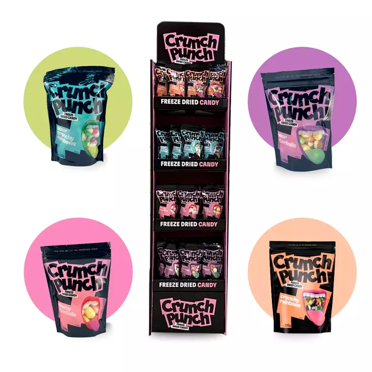 Crunch Punch 60 x 50g Display - Karkkipussit - 100275 - 1