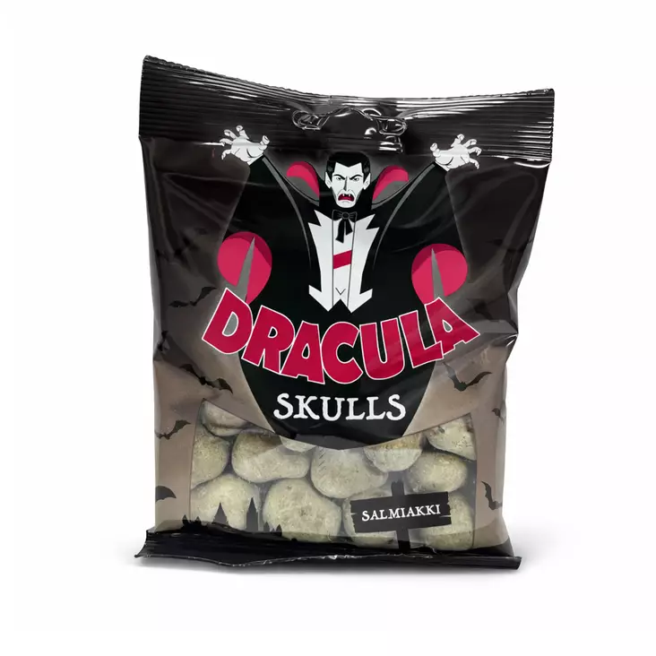 Dracula Skulls Salmiakki 65g - Karkkipussit - 100555 - 1