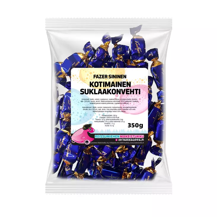 Kotimainen Suklaakonvehti 300g - Reissumiehen Karkkipussit - 4005 - 7