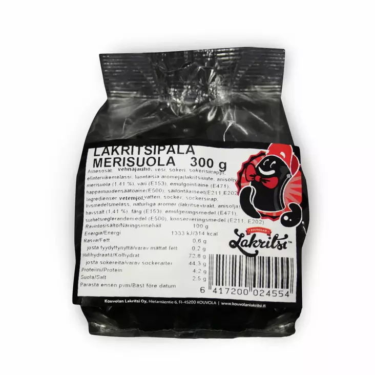 Kouvolan Lakritsi Merisuola 300g - Tukku Kouvolan Lakritsi - 100025 - 1