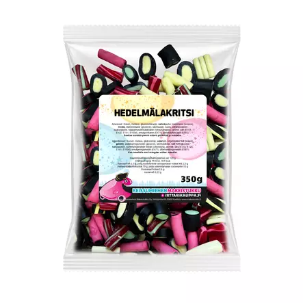 Hedelmälakritsi 350g - Reissumiehen Karkkipussit - 5006 - 5
