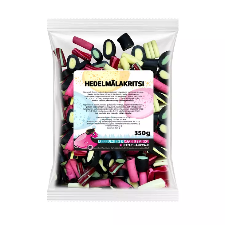 Hedelmälakritsi 350g - Reissumiehen Karkkipussit - 5006 - 5