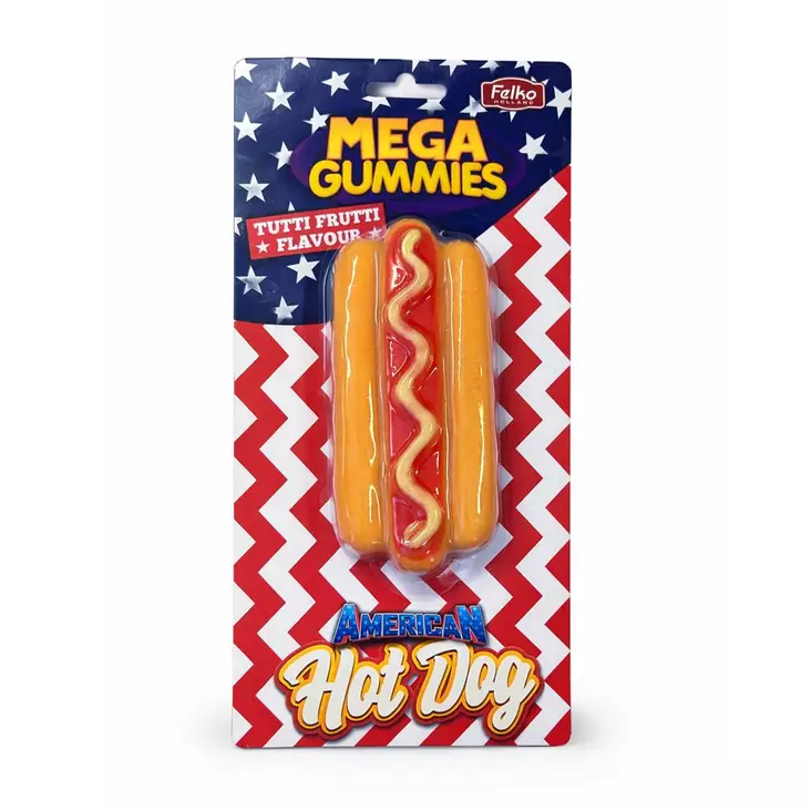Mega Gummies American Hot Dog 120 g - Karkkipakkaukset - 100536 - 1