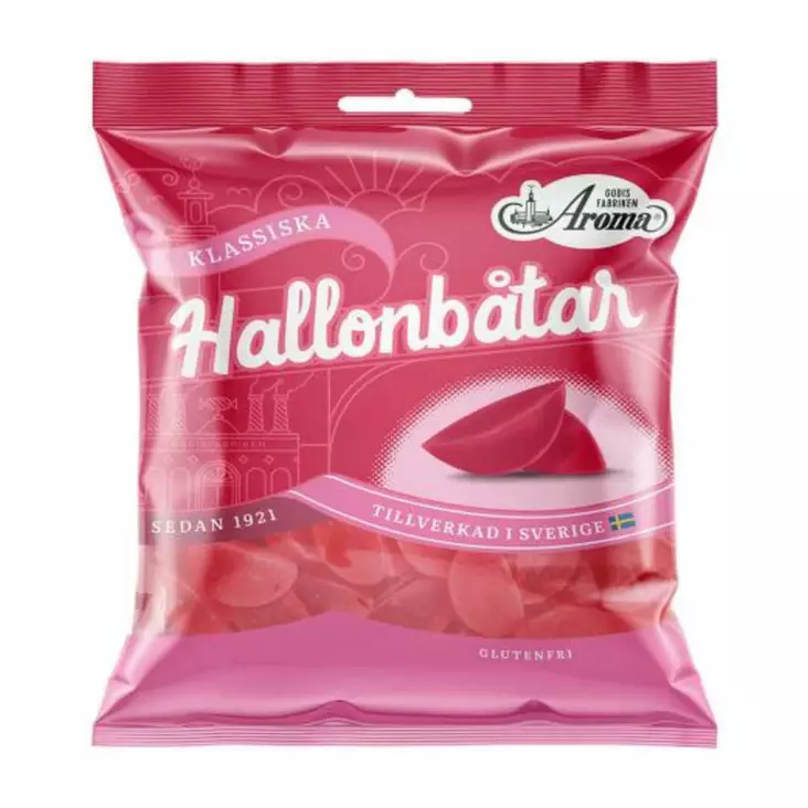 Aroma Hallonbåtar 80g - Karkkipussit - 9677 - 1