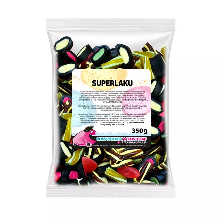 Superlaku 350g - Reissumiehen Karkkipussit - 5007 - 5