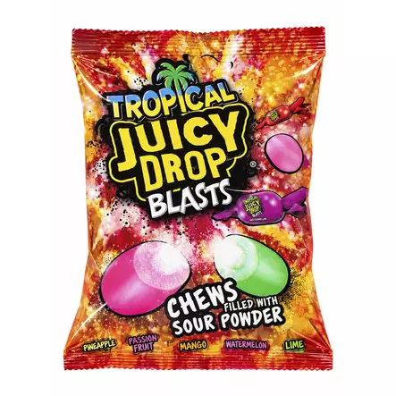 Tropical juicy Drops Blasts 120 g - Karkkipussit - 100728 - 2