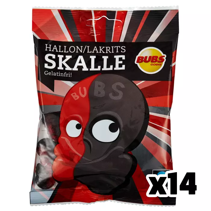 Bubs Hallon/Lakrits Skalle 190 g - Karkkipussit - 100398 - 1