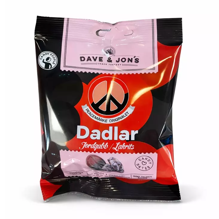 Dadlar Mansikka/Lakritsi 50g - Karkkipussit - 100548 - 1