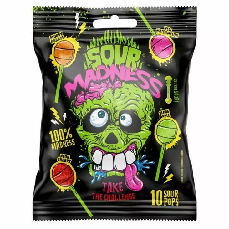 Sour Madness Lollipops - Karkkipussit - 9953R - 1